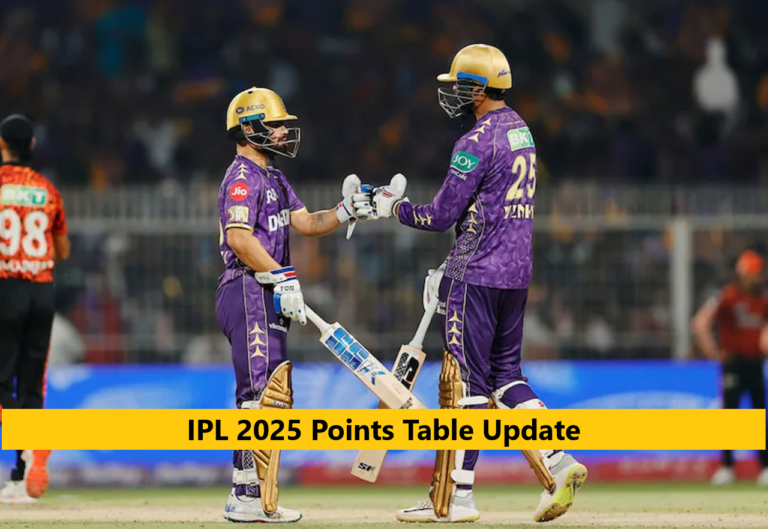 IPL 2025 Points Table Update: KKR Soar After Dominant Win Over SRH