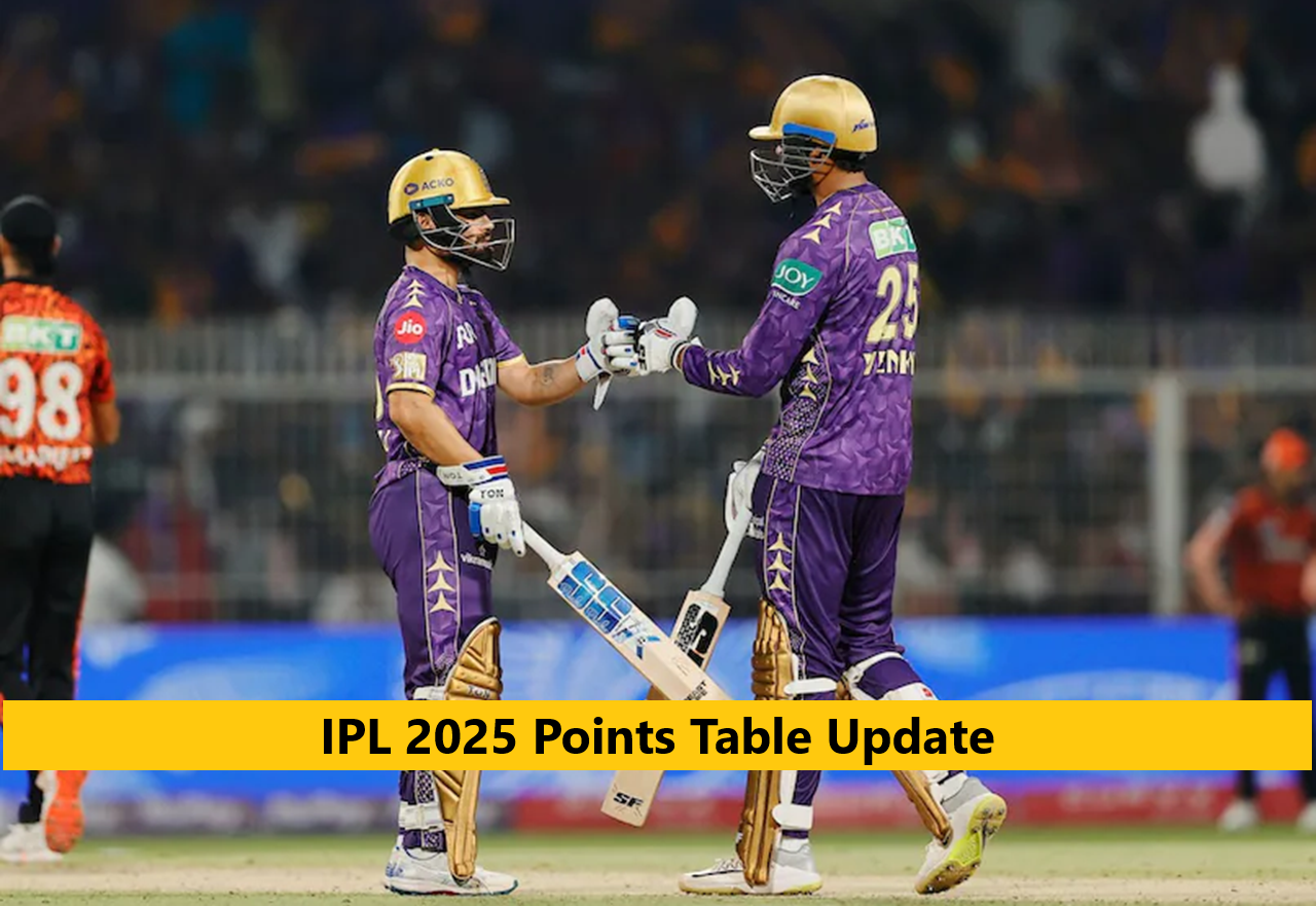 IPL 2025 Points Table Update: KKR Soar After Dominant Win Over SRH