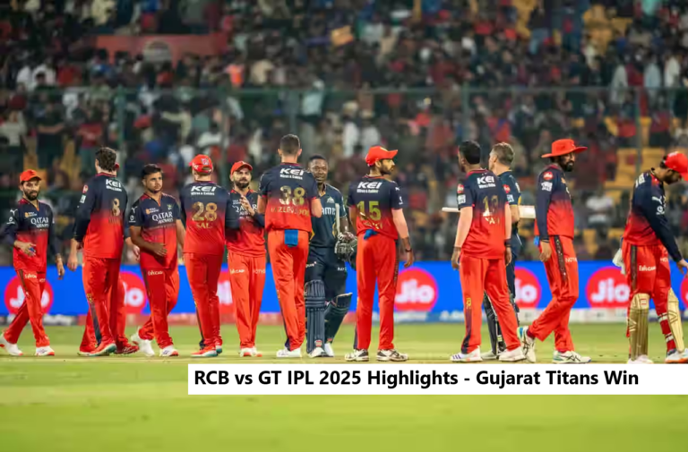 RCB vs GT IPL 2025 Highlights - Jos Buttler Mohammed Siraj Gujarat Titans Win
