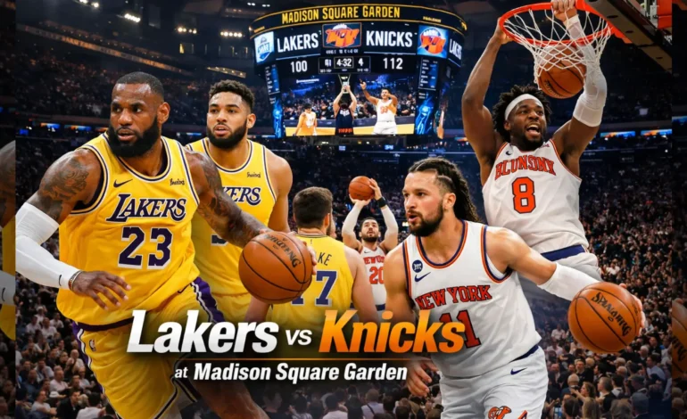 lakers vs knicks game at Madison Square Garden